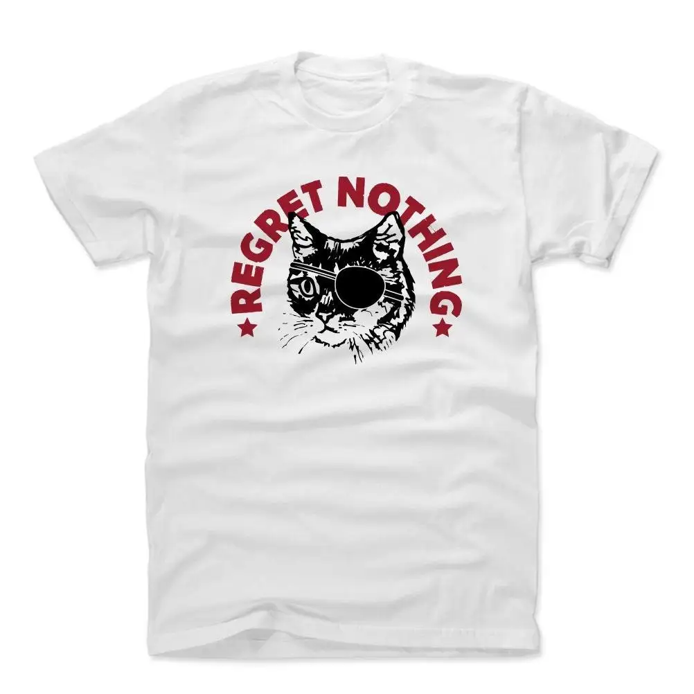 Cat Men's Cotton T Shirt Cats Animals Regret Nothing