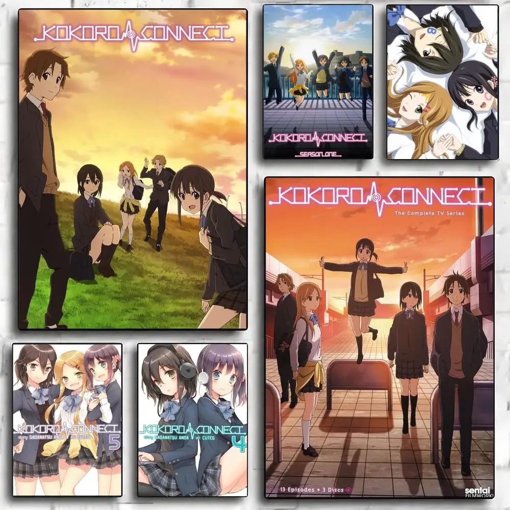 anime K-Kokoro Connect-T Poster Minimalist Wall Sticker for Cafe Office Bar Home Decor and Gift
