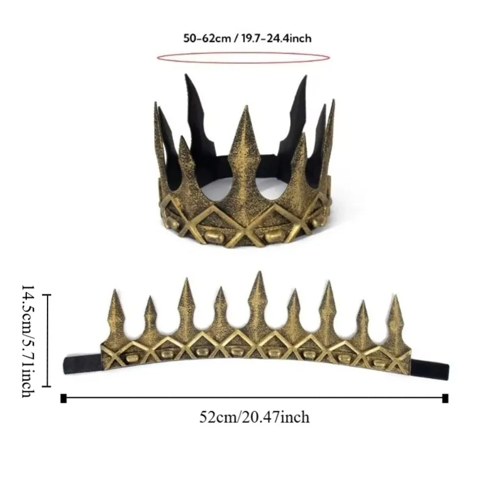 Retro bar mitzvah coroa rei coroa argola de cabelo estilo coreano plutônio príncipe coroas acessórios para o cabelo bandana redonda tiaras ornamentos de cabelo