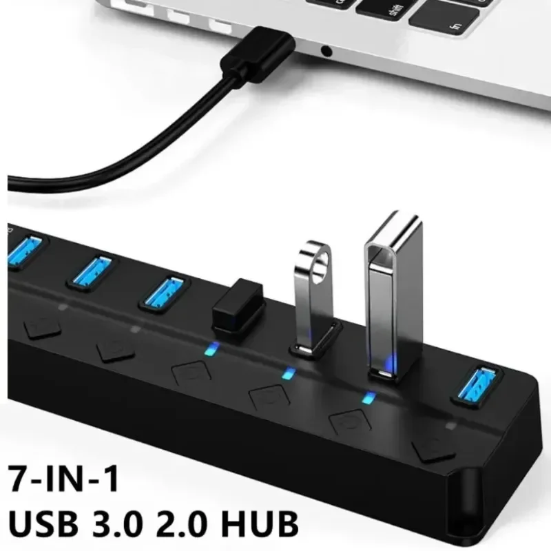 

Высокоскоростной разветвитель с 7 USB-портами, 3,0
