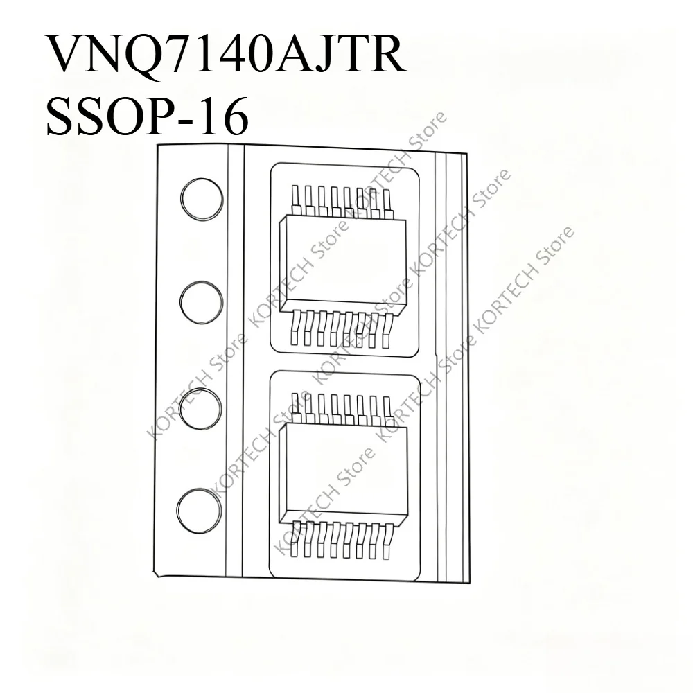 2Pcs/Lot  Brand new original   VQ7140A VNQ7140AJTR SSOP-16 For Automotive Computer board four-channel high-end driver IC Chip