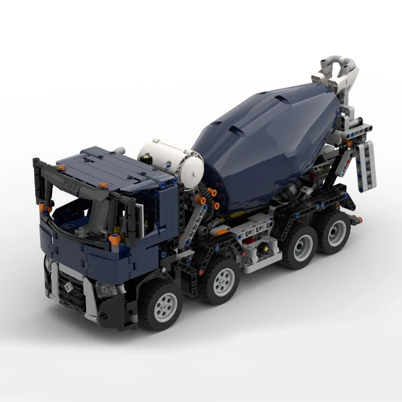 1171PCS MOC Renaultrs 트럭 C 시멘트 믹서 빌딩 블록 DIY 교육 장난감 크리 에이 티브 선물 개발 아이 창의력 운영