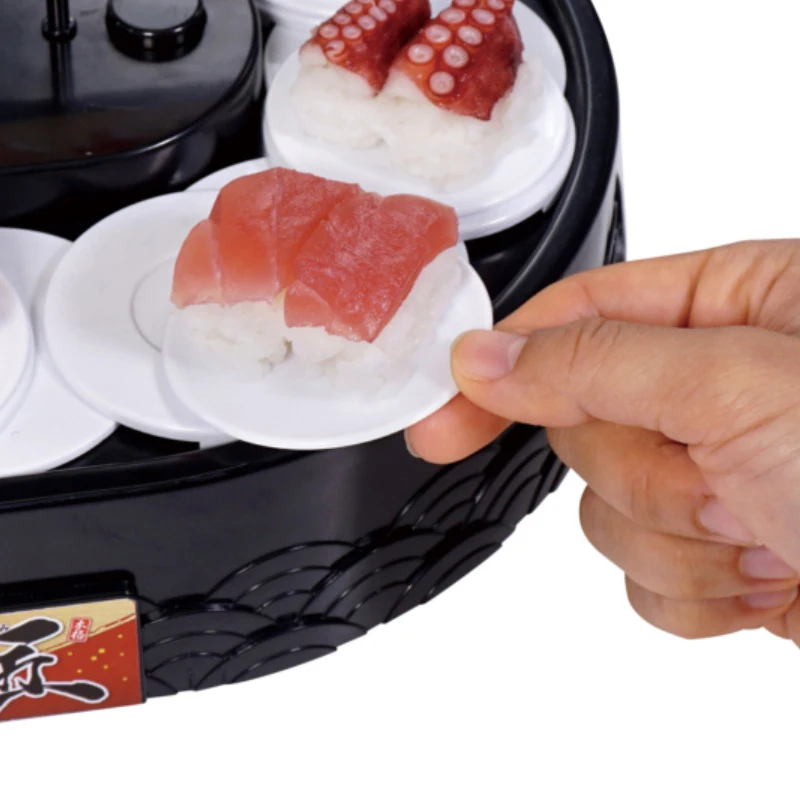 Conveyor Sushi Machine 360 Degree Automatic Rotating Cupcakes Macarons Turntable Display Stand Plates For Wedding Party Gifts