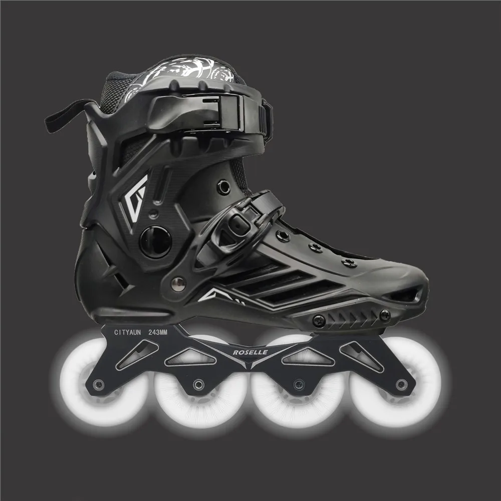 Original Roselle Inline Roller Skates EU Size 35-46 Shoes LED Super Flashing wheel Salom Sliding Street Asphalt Road FSK Patines