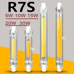 R7S LED COB Bulb Glass Tube 78MM 118MM High Power R7S Corn Lamp J78 J118 Replace Halogen Light AC 110V 220V 240V Lampadas