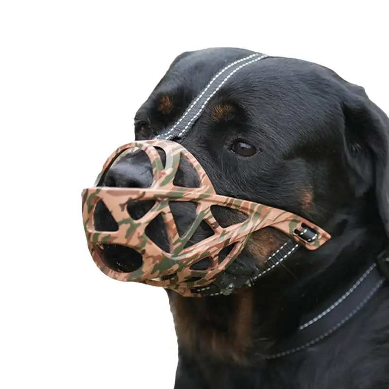 

Breathable Basket Muzzle No Barking Muzzles Breathable Adjustable Allows Panting Drinking Dog Muzzle For Bulldog German Shepherd