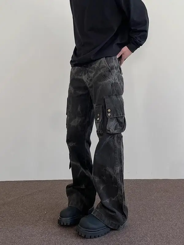 

Women Dark Grey Y2k Baggy Jeans Harajuku 90s Vintage Bent Knife Denim Trousers Japanese 2000s Style Jeans Pants Oversize Clothes