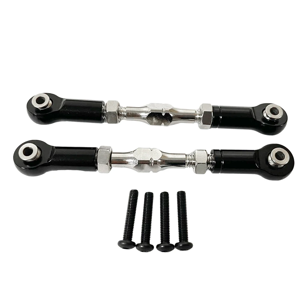 Metal ajustável Frente Direção Links Tie Rod, Atualize Peças para LOSI Baja Rey, 4WD, 1/10