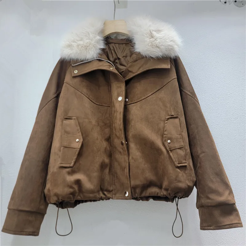 

Парки, женские пальто, куртки на молнии с меховым воротником, толстые теплые куртки с длинными рукавами Y2k, уличная элегантная куртка, рабочее пальто, осень-зима