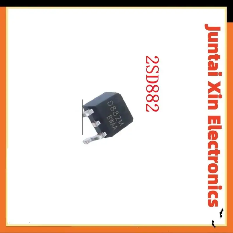 100PCS/LOT TO-252 NPN Transistors 30V 3A 2SD882M 2SD882 D882M D882