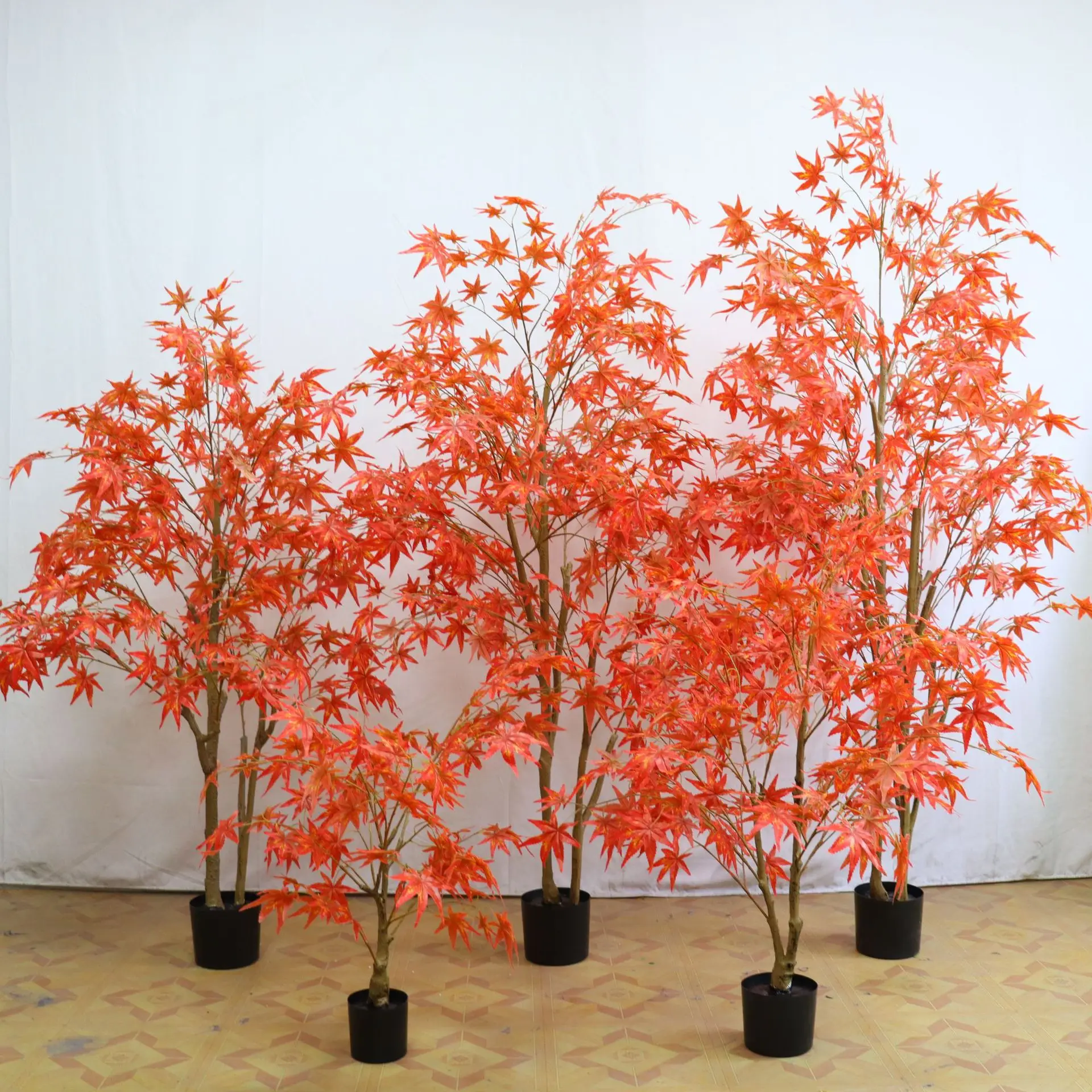 

Simulation plant China red maple potted home decoration floor ornaments maple leaf fake tree window high simulation bonsai