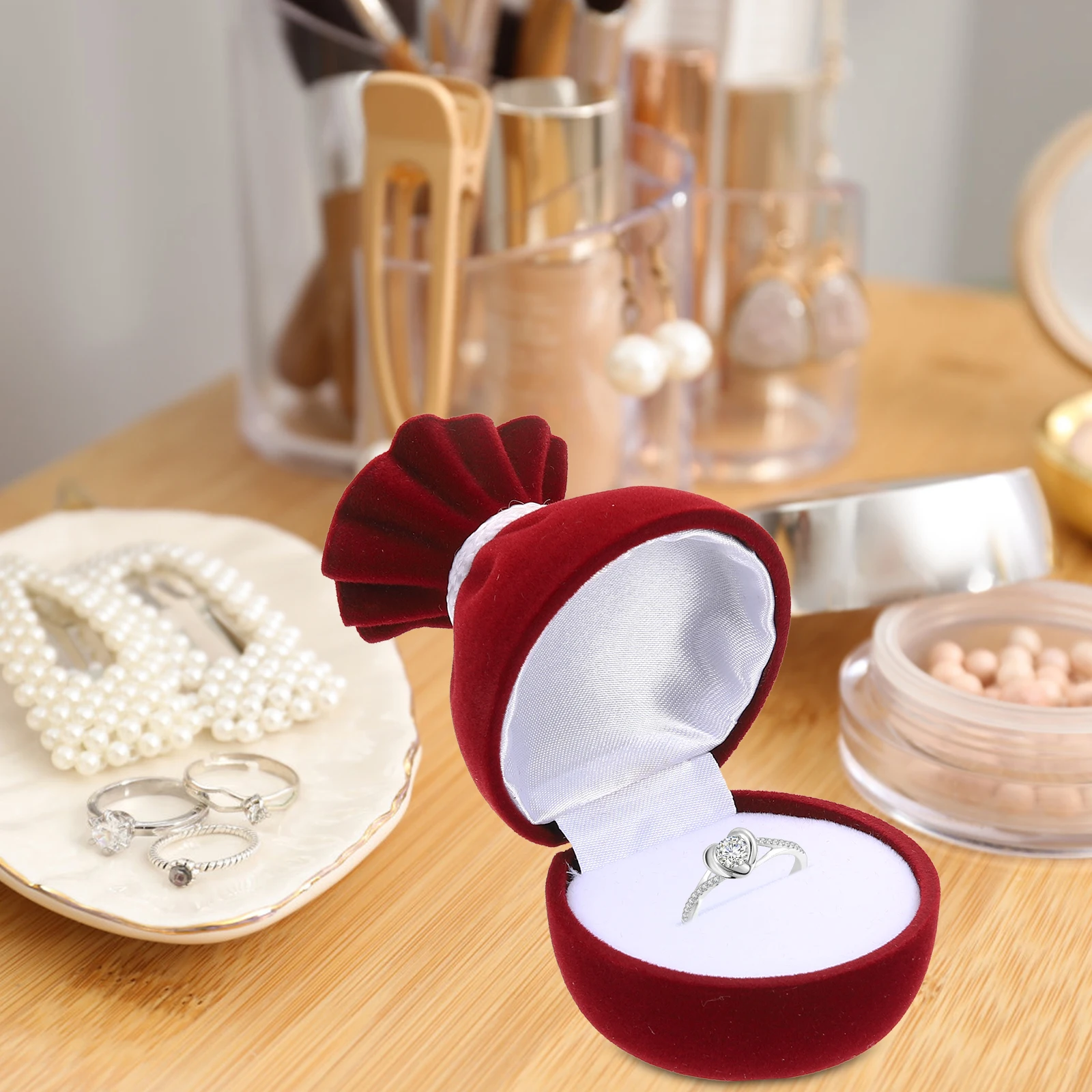 

2 Pcs Earring Box Jewellery Holder Jewelry Boxes Earrings Organiser Container Storage Case Organizer Mini