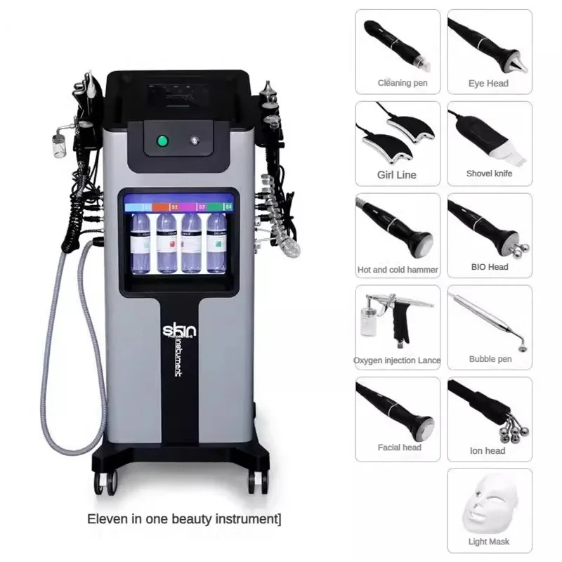 Vertical black pearl ten-in-one skin comprehensive management beauty instrument size bubble cleaning beauty salon massage table