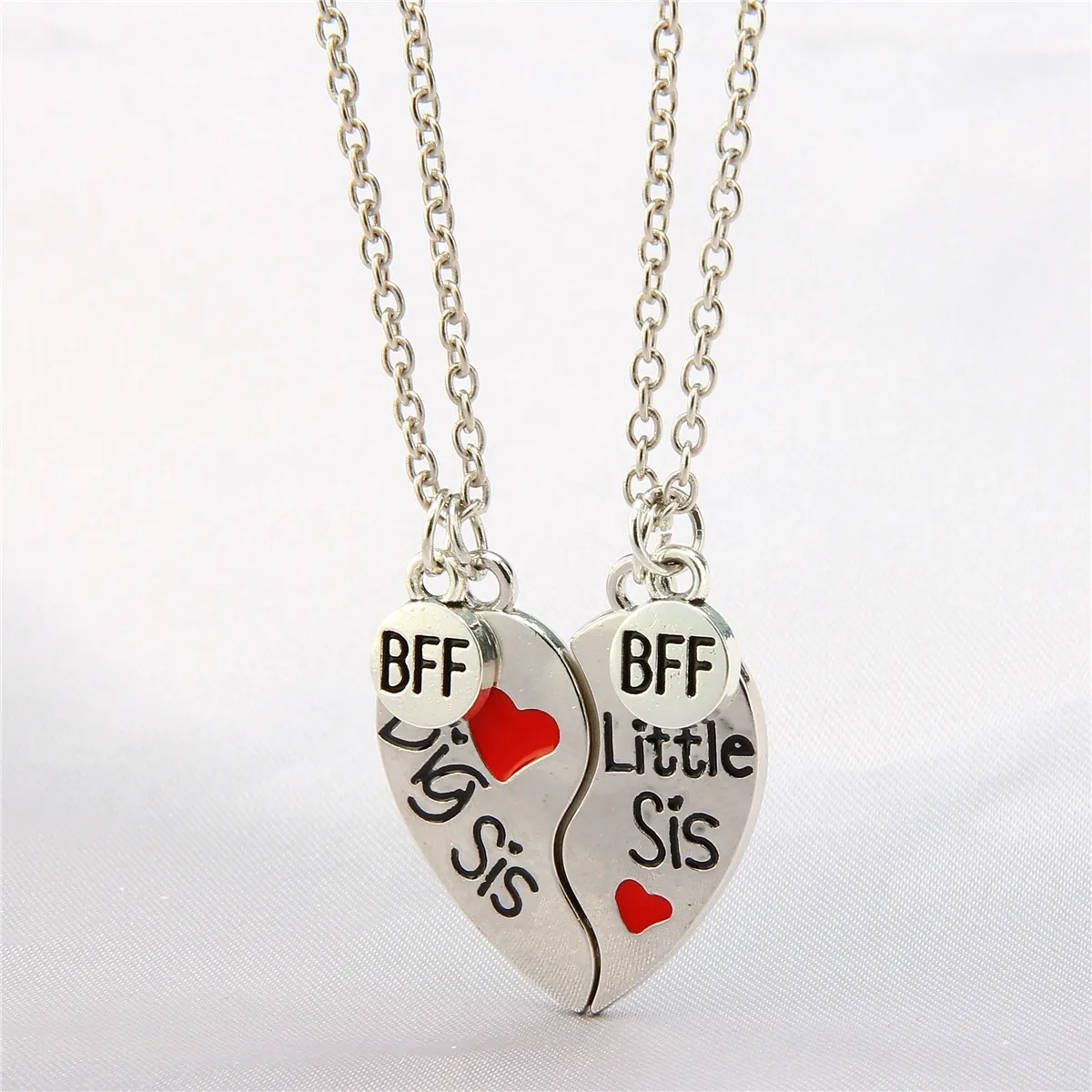 1 set/2PCS creative best friend series heart-shaped splicing ornament good friend love necklace pendant splicing