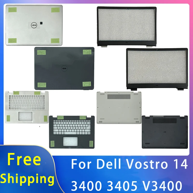 

Новинка для Dell Vostro 3400 3405 V3400; Сменные аксессуары для ноутбуков, задняя крышка ЖК/передняя панель/Упор для рук/нижняя часть с логотипом