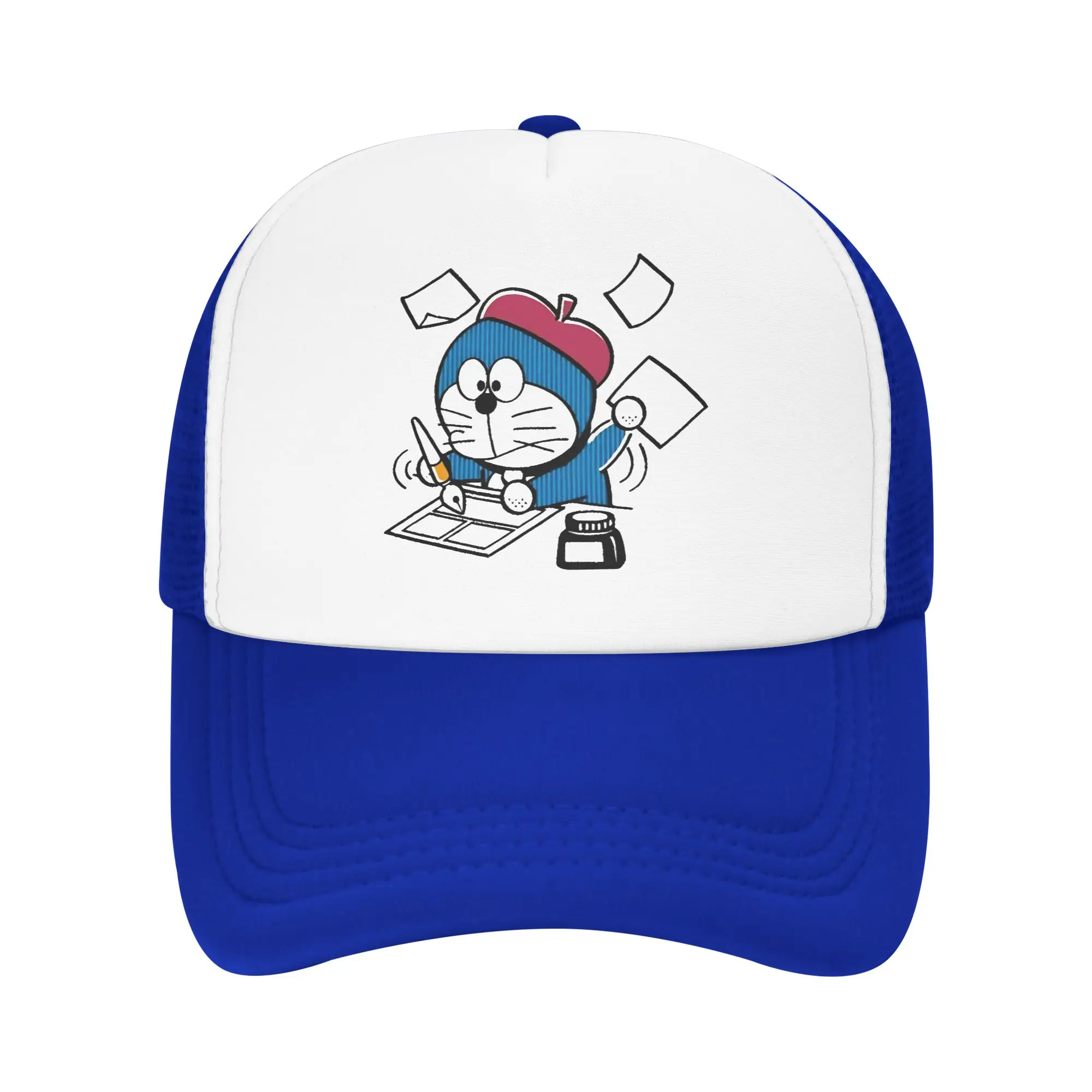 Doraemons Robot Cat Mesh Baseball Cap Unisex Fitted Trucker Cap Anime Cartoon  Hats Breathable Fishing Hat Summer Trucker Caps