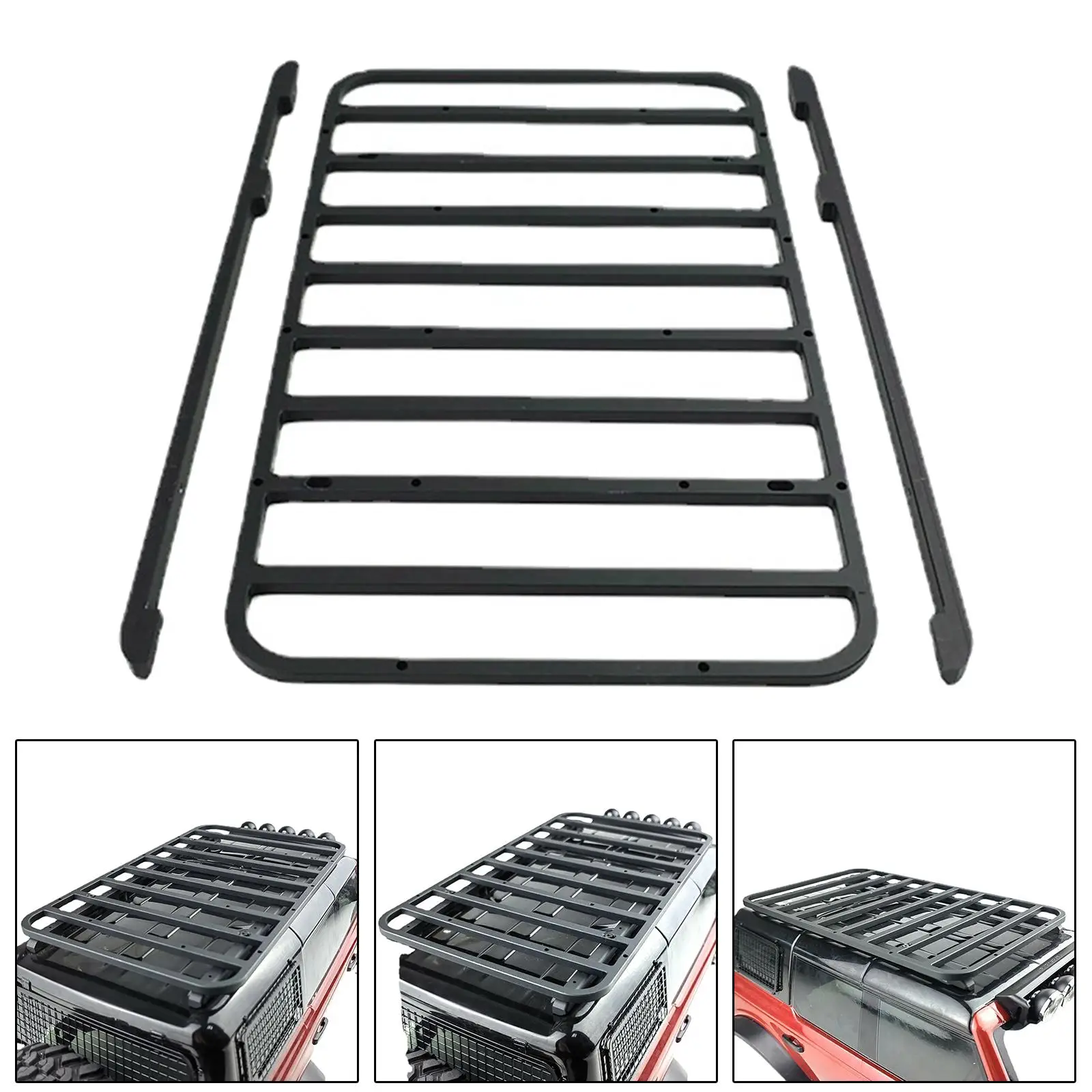 Metal RC Crawler Roof Rack Luggage Carrier Universal for Axial 1/10 Truck Rock