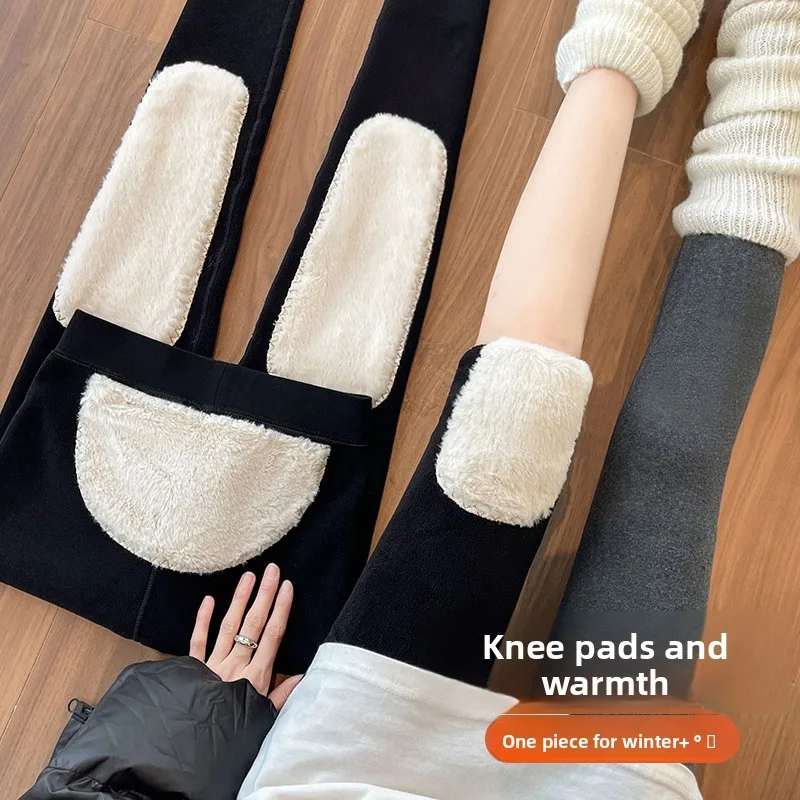 

Зимние теплые леггинсы, женские талии и наколенники, однотонные толстые брюки, узкие повседневные леггинсы на флисовой подкладке с высокой талией, верхняя одежда