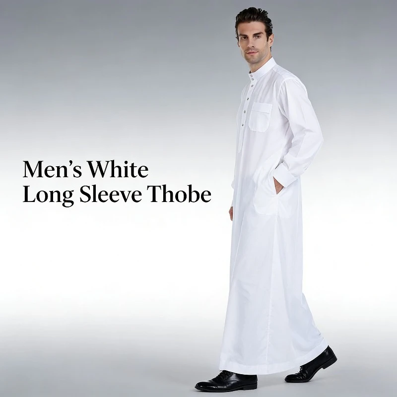 2026 Modern Lounge Thobe Breathable & Lightweight for Home Prayer & Relaxed Gatherings