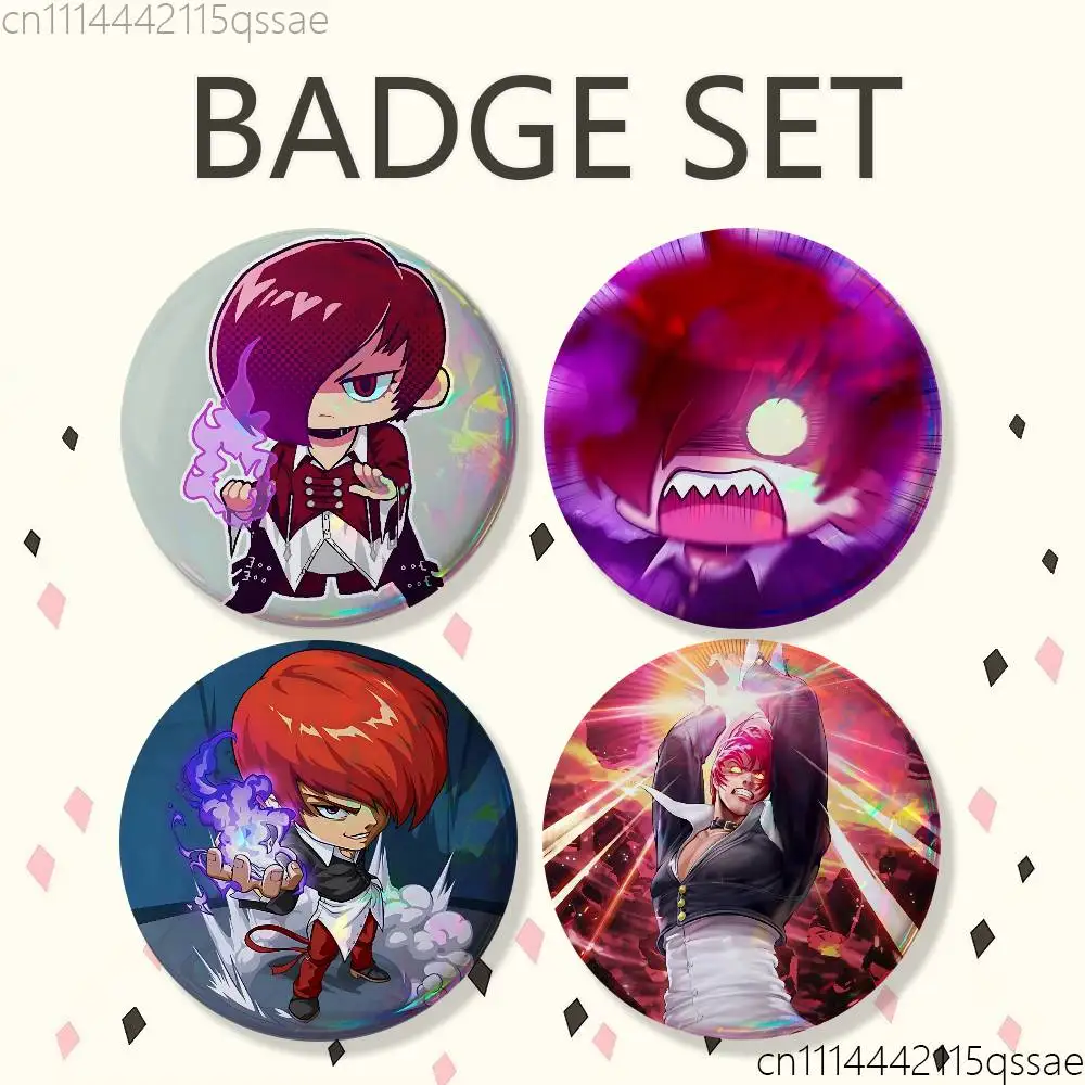 I-Iori Yagami KOF K-King of Fighters 25/32/44/58/75mm Badges Button Round Creative Pin Brooch Badge Bag Decor Accessories