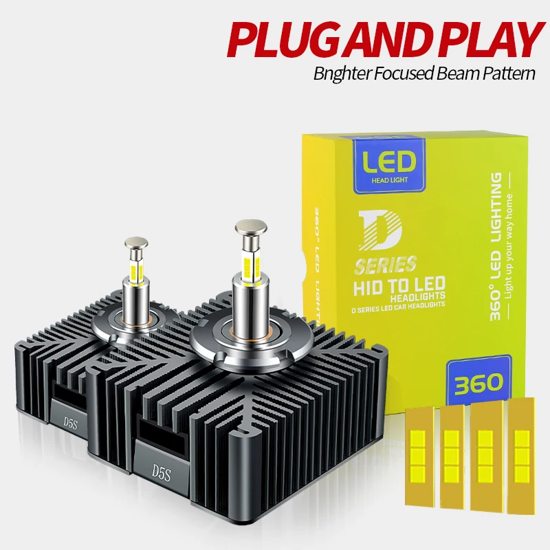 2 pièces D5S pourAudi TT 2014-2018 pour Audi Q7 Q3 2015-2018 voiture xénon HID phares LED ampoule remplacement Canbus 30000LM Plug & Play