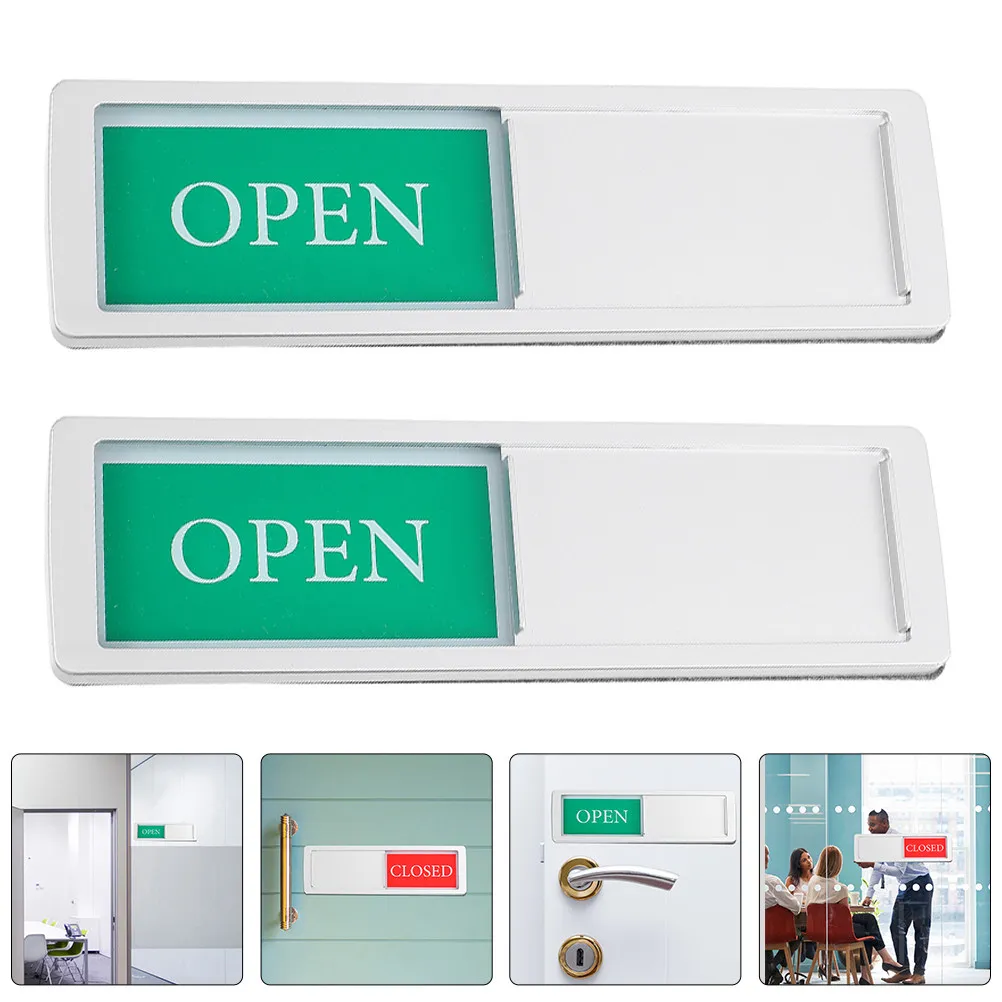 

2Pcs Privacy Sign Magnetic Slider Indicator Office Meeting Room Door Sign Sliding Door Close Occupied Vacant