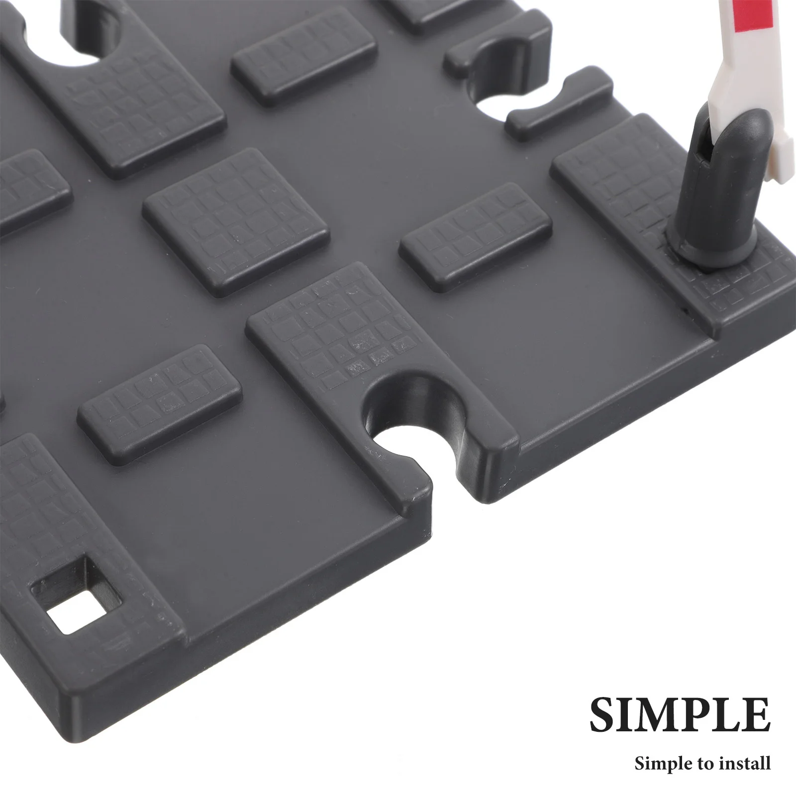 2Pcs Train Track Plastic Barricades Rail Road Expansion Accessories Railway Station Platform Parts Build Toy Train Accessory