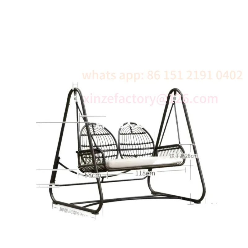Customizable Balcony Swing Home Hanging Chair Indoor Single Hanging Basket Swing Living Room Hanging Basket Double Hammock Inter