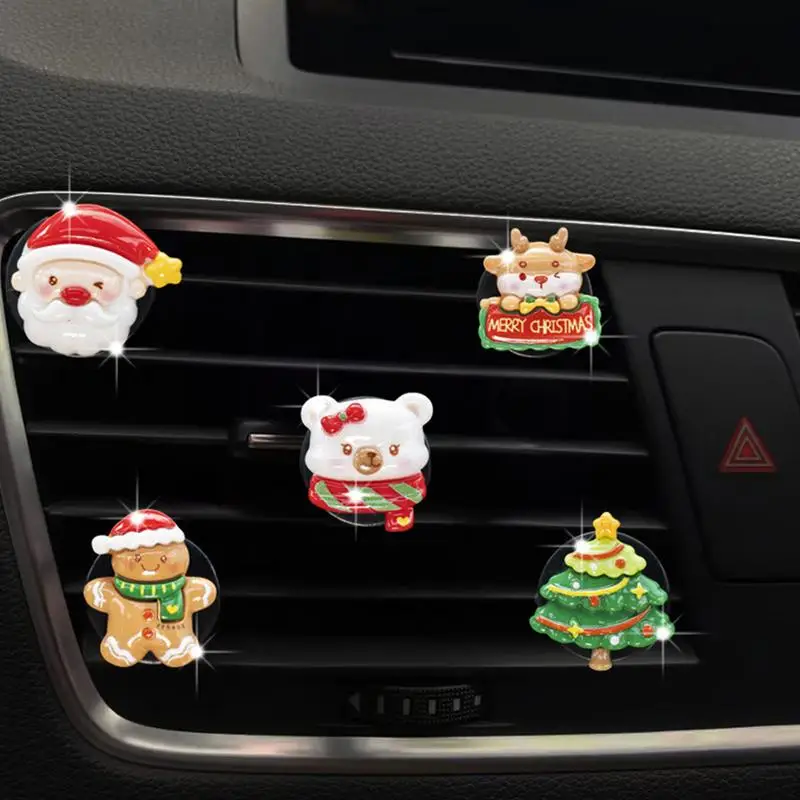 Christmas Car Air Freshener Vent Clip Vehicle Diffuser Vent Clip Christmas Car Decorations Interior Accessories Cute Air