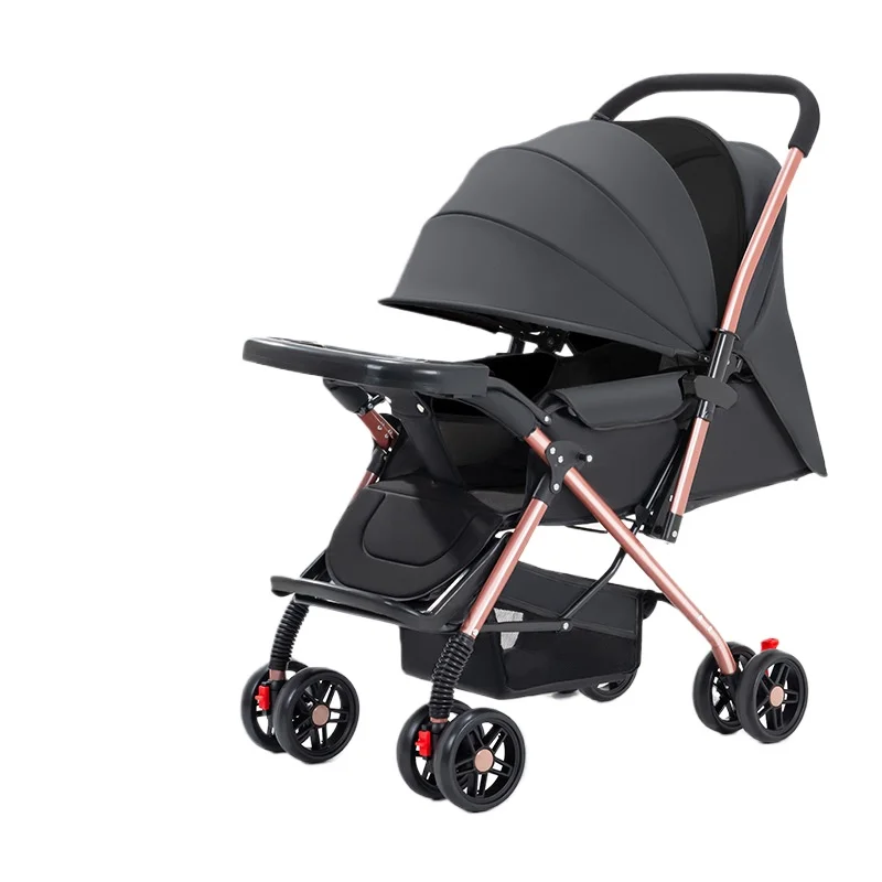 Zwei-Wege-Kinderwagen 2025, neues Modell kann sitzen und liegen, zusammenklappbarer, leichter Kinderwagen mit hoher Sicht, Kinderwagen für 0–3 Jahre