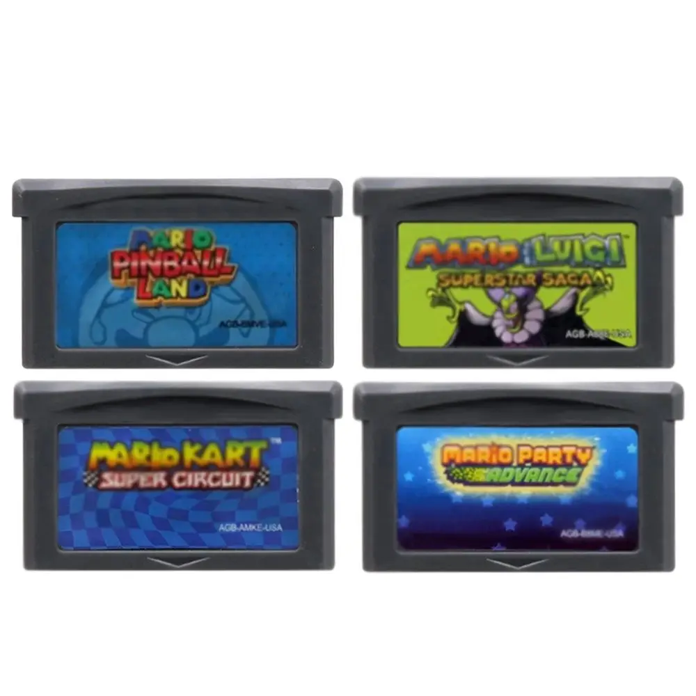 GBA Game Cartridge 32 Bit Video Game Console Card Mario Series Super Mario Advance Super Mario Bros Mario Kart for GBA/SP/DS