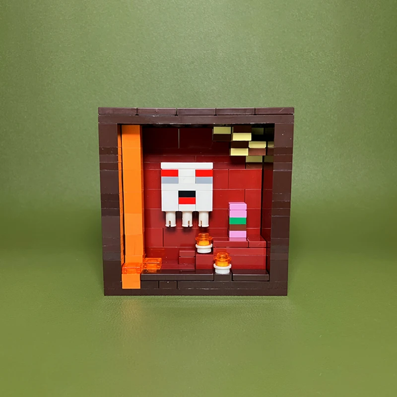 

144 шт. MOC фоторамка Нидер миниатюрный мир строительные блоки Рождественский подарок уникальный подарок «сделай сам» предназначенный для детей творчество