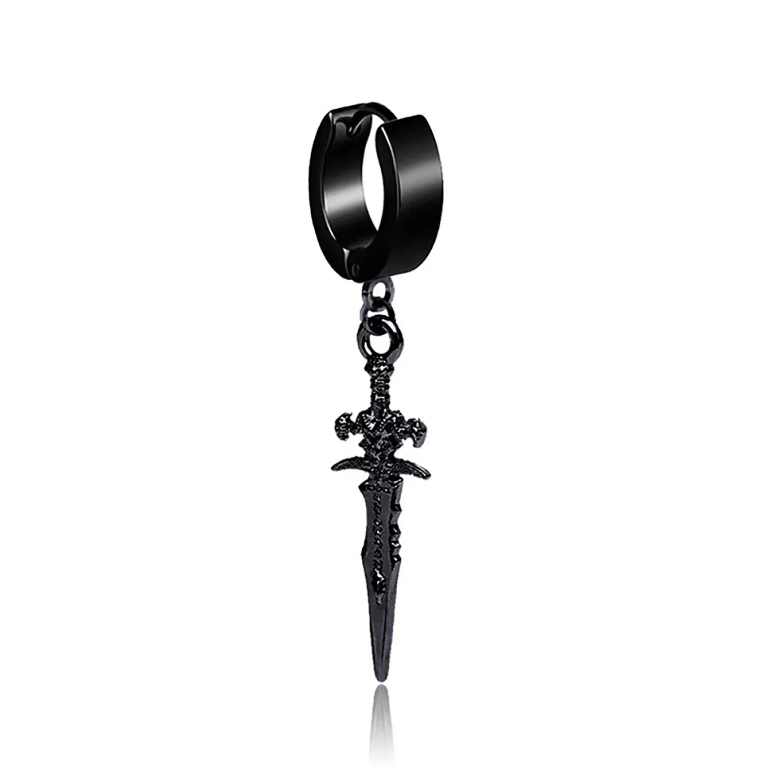 1 Stück Punk-Piercing- und Clip-Ohrringe für Damen und Herren, Edelstahl-Schmuck, Geschenk – Detail 2