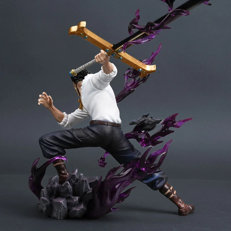 

One Piece 30cm/11.81 Inches Tianhui Dracule Mihawk Anime Figure Pvc Statue Desktop & Room Ornament Collectible Model Toy Gift