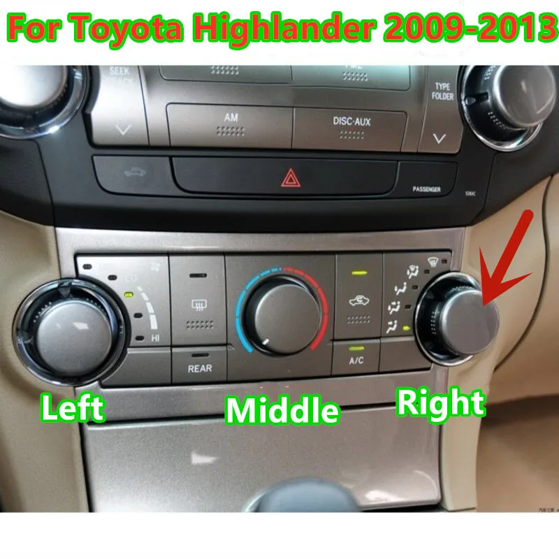 

For Toyota Highlander 2008-2013 Air conditioning Right Knob Cover Replace