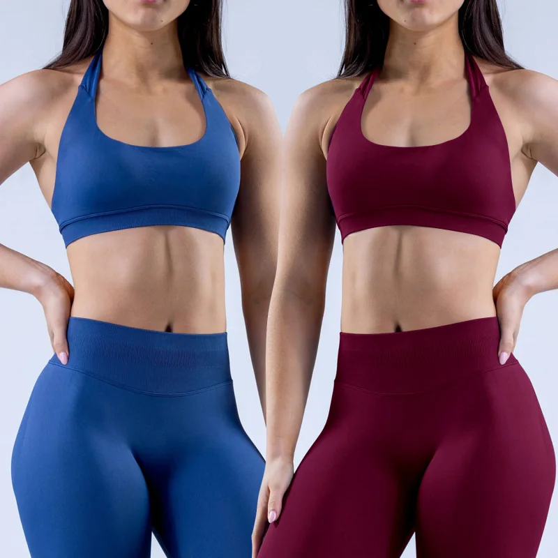 SVETLIN High-Elasticity Yoga Wear Set Seamless Sports Outfit Tight-Fitting Quick-Dry Fitness Suit for Women