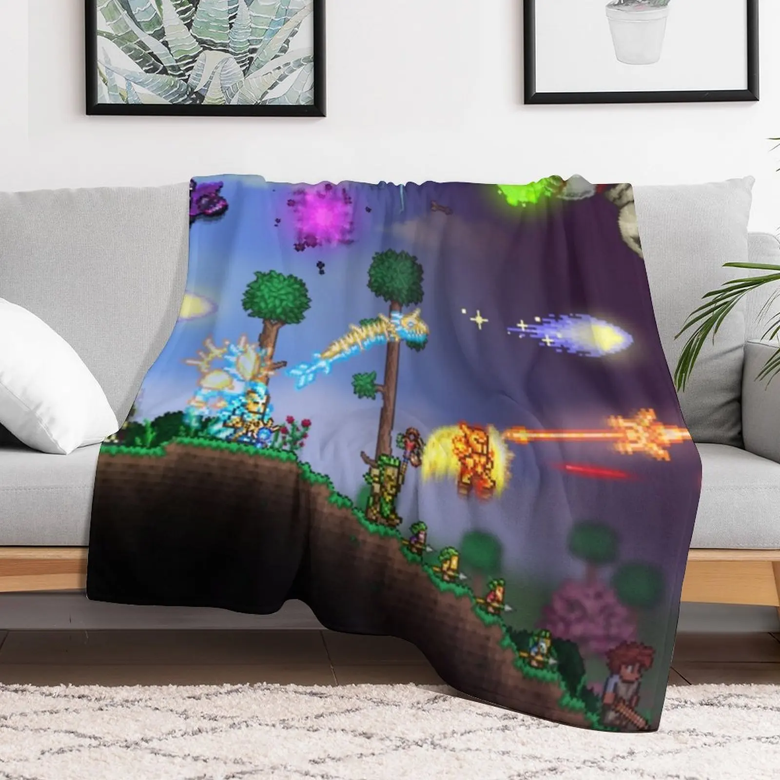 Terraria Game - Artwork Throw Blanket for babies wednesday Blankets