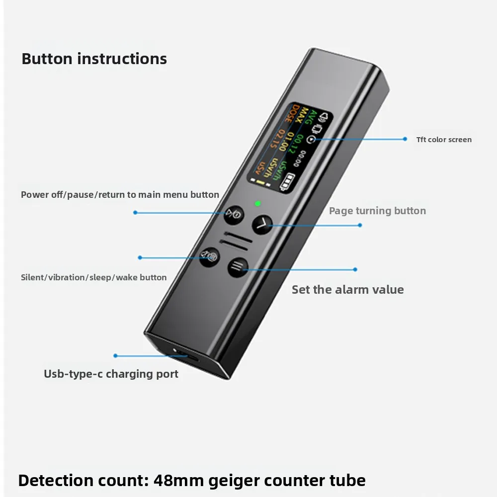 Y-M06 Nuclear Radiation Geiger Counter Personal Dosimeter Detect X-ray Β-ray Γ-ray Marble Radioactivity Detector Tester
