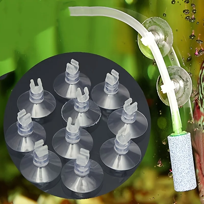 5 Stück AquaGrip Aquarium-Saugnäpfe, ungeladen, keine Batterie erforderlich, für Luftpumpen-Rohrfixierung, Aquarium-Zubehör
