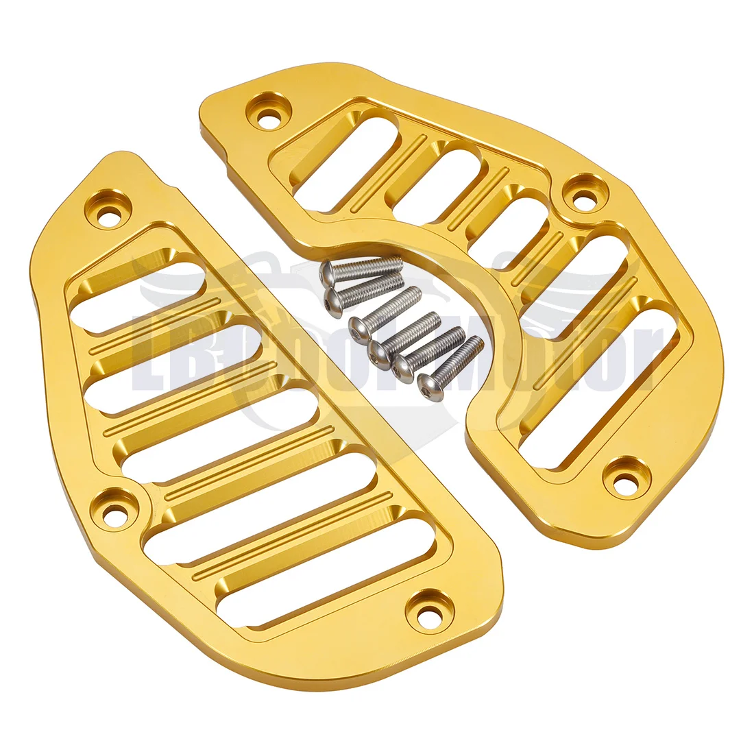 Juego de cubiertas de conducto de aluminio plateado/dorado para YAMAHA V-max1200, 1986-2007, 1987, 1988, 1989, 1990, 1991, 1992, 1993, 1994, 1995,