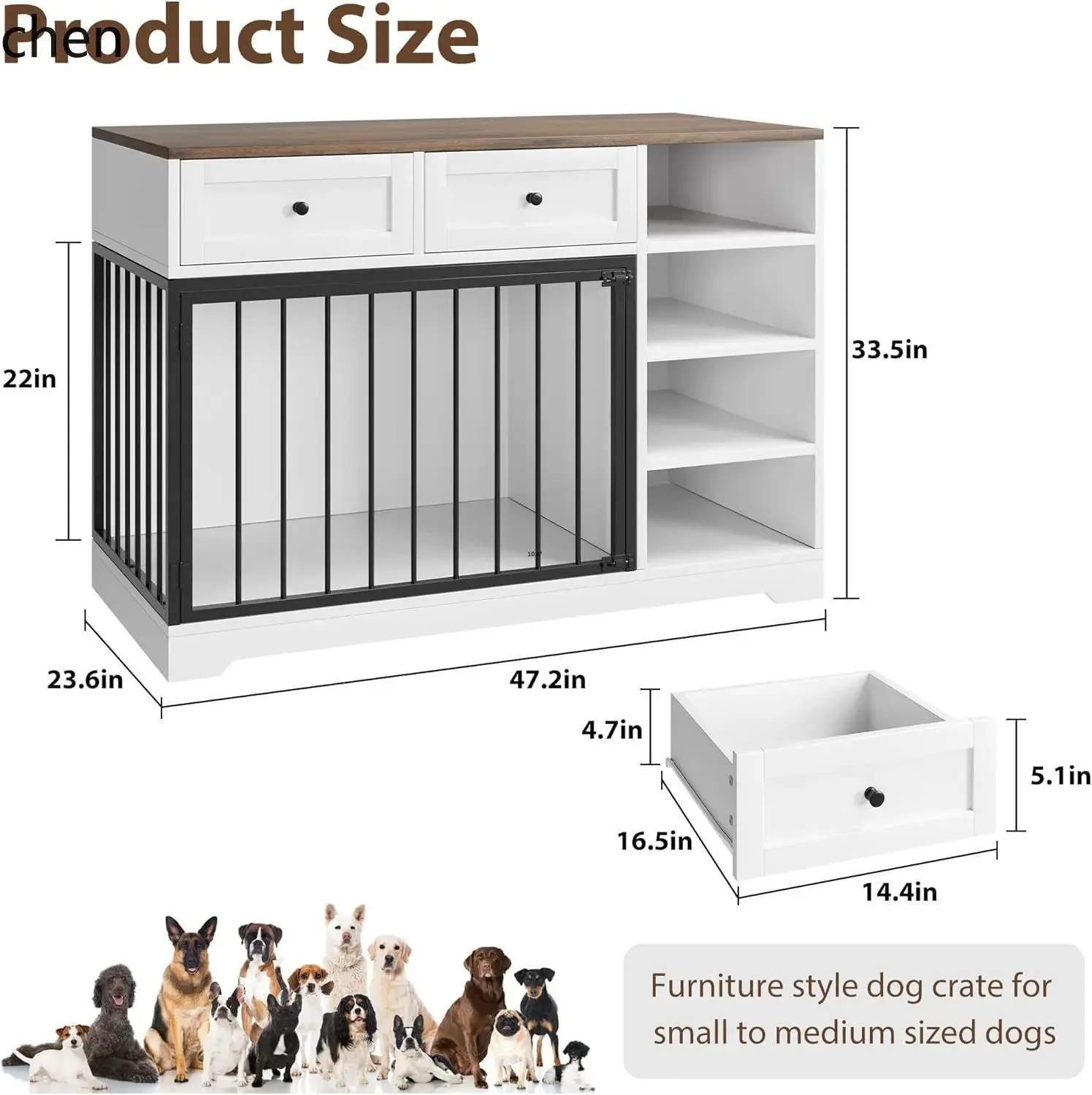 Large Dog Cage Indoor Pet Isolation Fence Dog House