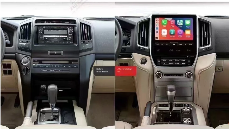 10 Inch Car Radio Android Touch Screen Multimedia Carplay Gps Navigation for Toyota Land Cruiser LC200  2008-2015