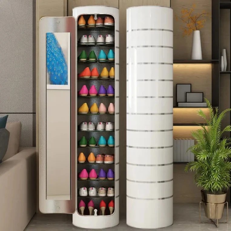 

Modern Multifunctional Shoe 360 Degrees Cabinet Intelligent Circular Rotating Shoe Cabinet Vertical Home Economy Shoe Cabinet