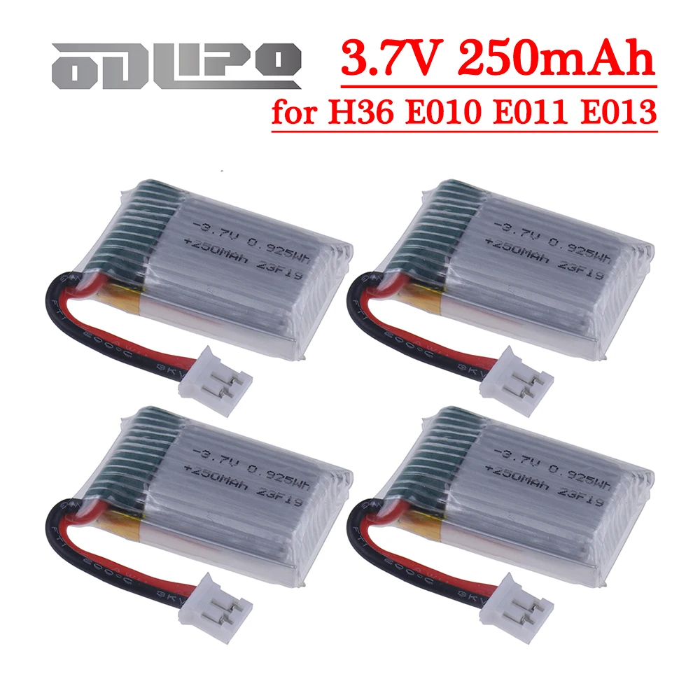 H36 Battery 3.7V 250mAh For E010 E011 E012 E013 Drone Battery 3.7v H36 Drones Lipo Battery For Furibee F36 RC Quadcopter Parts