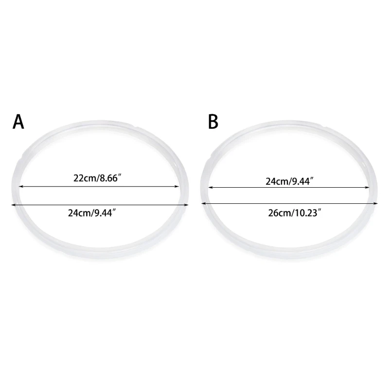 Pack of 3 Effective Rubber Seals Reliable Replacement Seal Set Long Lasting Rubber Sealing Rings for Pressure Cooker