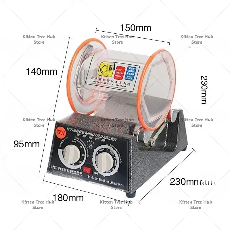 Polishing Machine KT6808 220v Two-Way Rotary Grinding with 5 Speeds Rotary Polisher Polished Bucket Jewelry Equipment ToolS .