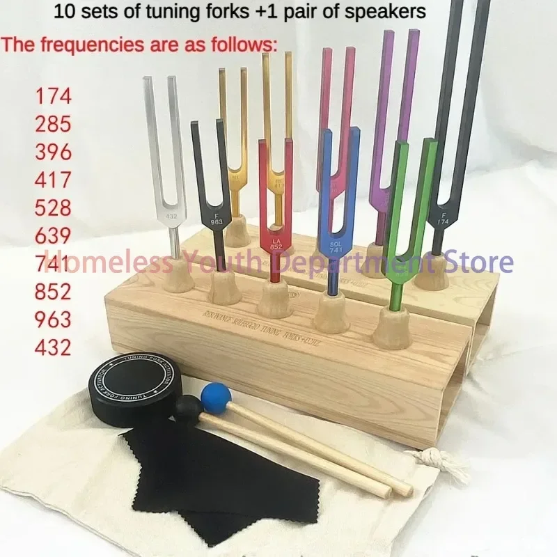 Aluminium Alloy Tuning Fork Set Sound Healing Chakras Therapy Colorful Tuning Forks Diapason Musical Percussion Instruments