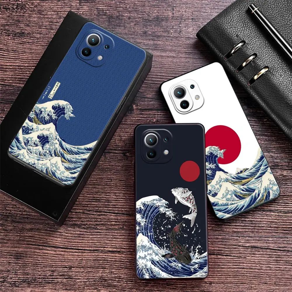 Japan Art Hokusai kanagawa Great Wave Phone Case For Xiaomi 13T Pro Case Xiaomi 11 Lite 5G NE 12T 12 13 Pro 12 Lite 9 Back Cover