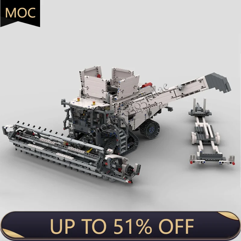 MOC City Engineering – blocs de construction de modèle de moissonneuse à grande échelle, jouet créatif pour enfants, cadeau populaire, 3267 pièces