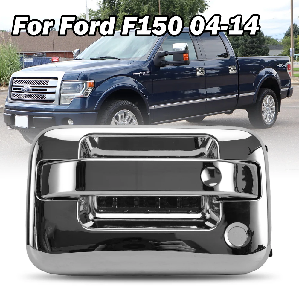 

8L3Z1522405AA-PFM Chrome Door Handle for Ford F150 2004 2005-2014 ABS with Keypad Hole accessories Outer Front Left door handles